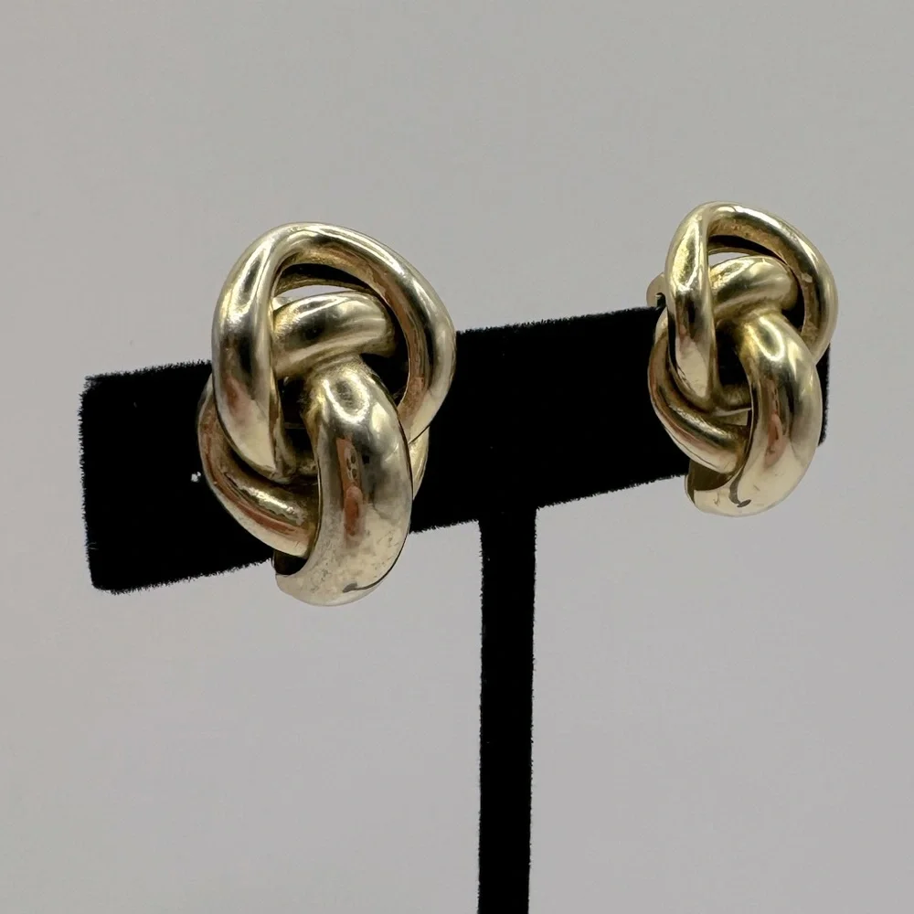MARINO Vintage Gold-Tone Chain Link Clip-On Earrings